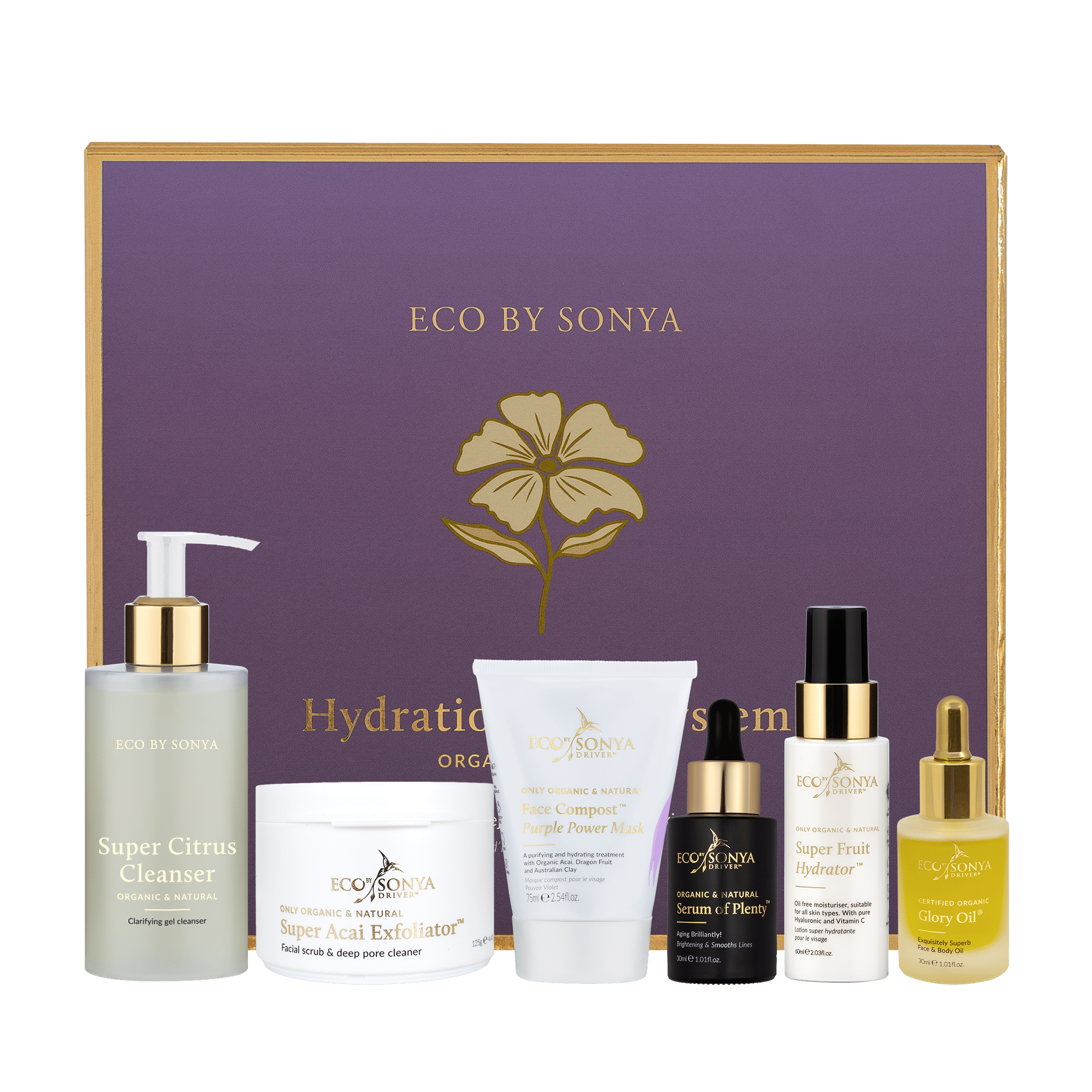 Eco By Sonya Hydration Skin System with it's box on the background